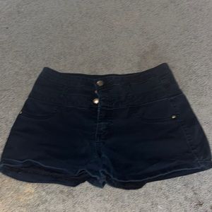 Black high waisted shorts size 8